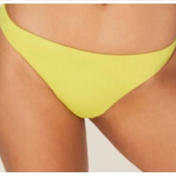 Andie Swim The Cheeky Bikini Bottom Yellow size L NWT - Picture 1 of 7